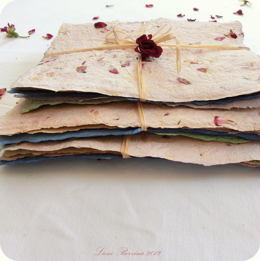 Handmade Recycled Paper Set 5 Colors on Luulla